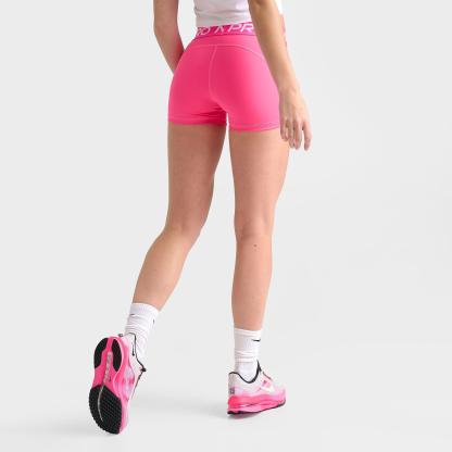Women's Nithtke Pro Mid-Rise 3" Biker Shorts - Hyper Pink/White