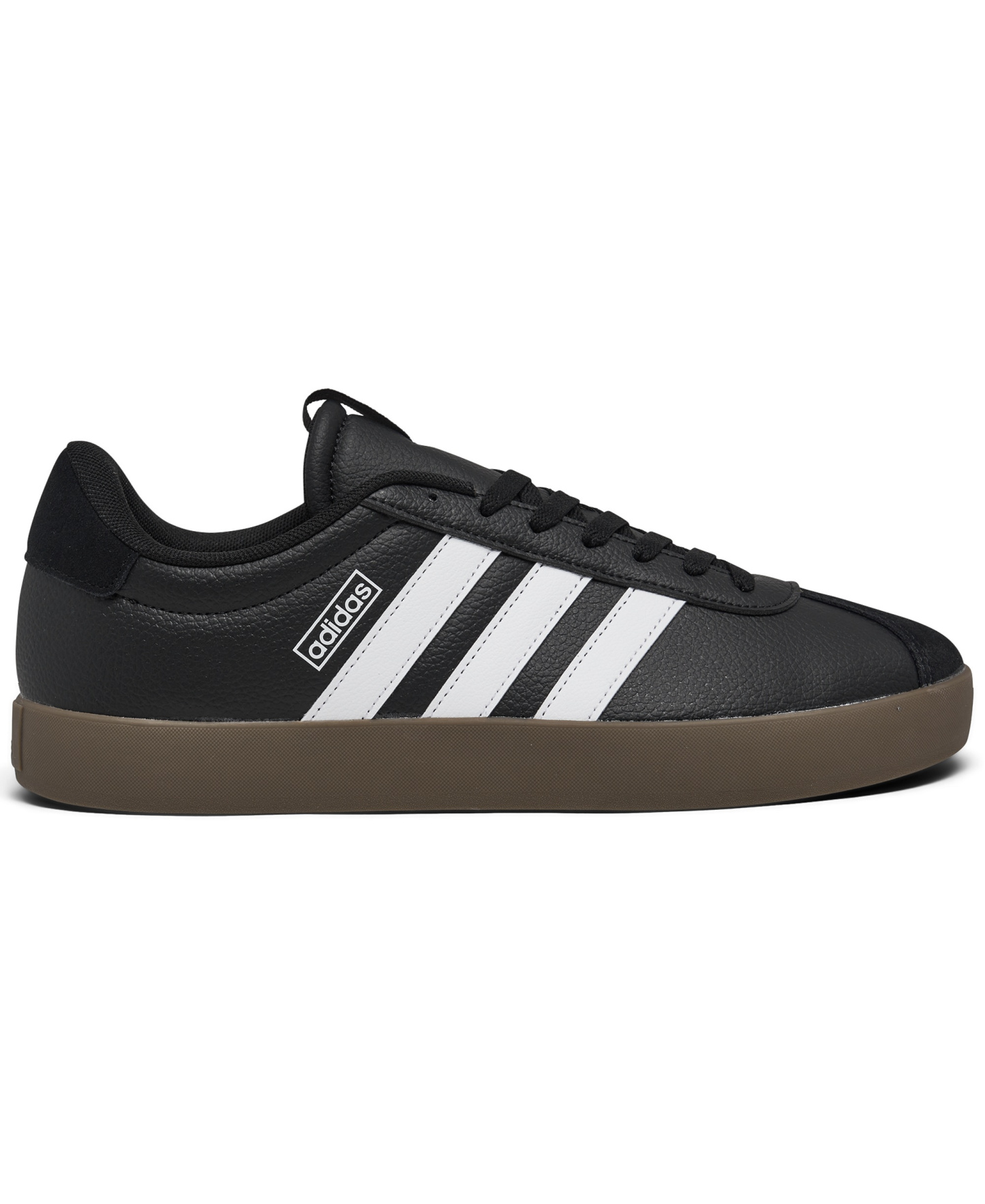 adidas Men's VL Court 3.0 Casual Sneakers from Finish Line - Black, White, Gum