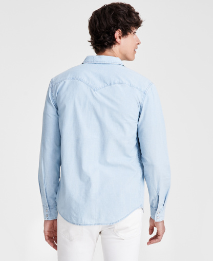 Levi's Men's Regular-Fit Western Shirt - Blue