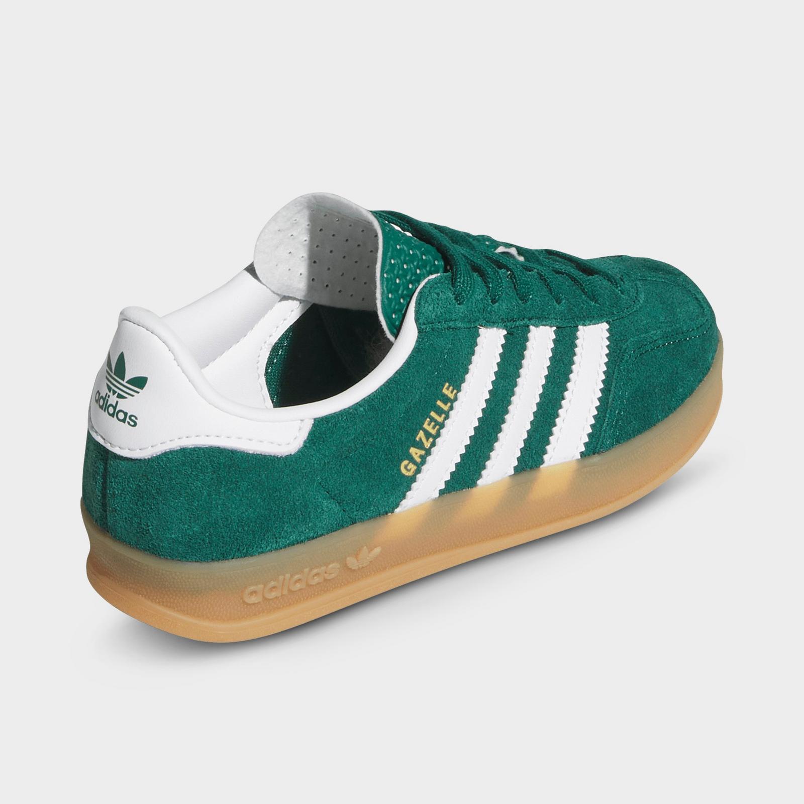 Little Kids' adidas Originals Gazelle Indoor Casual Shoes - Collegiate Green/Cloud White/Gum - view 4