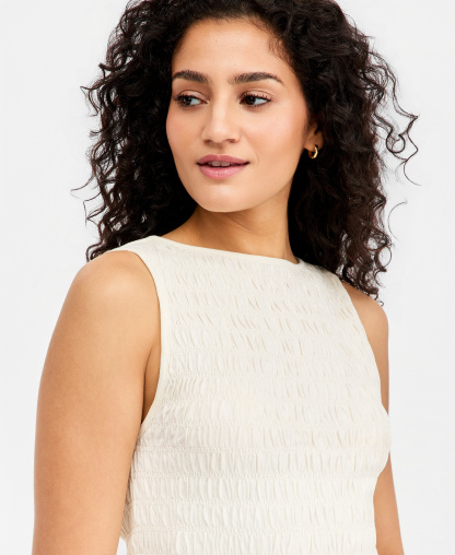 Levi's Women's Bella Smocked Boat Neck Top - Egret