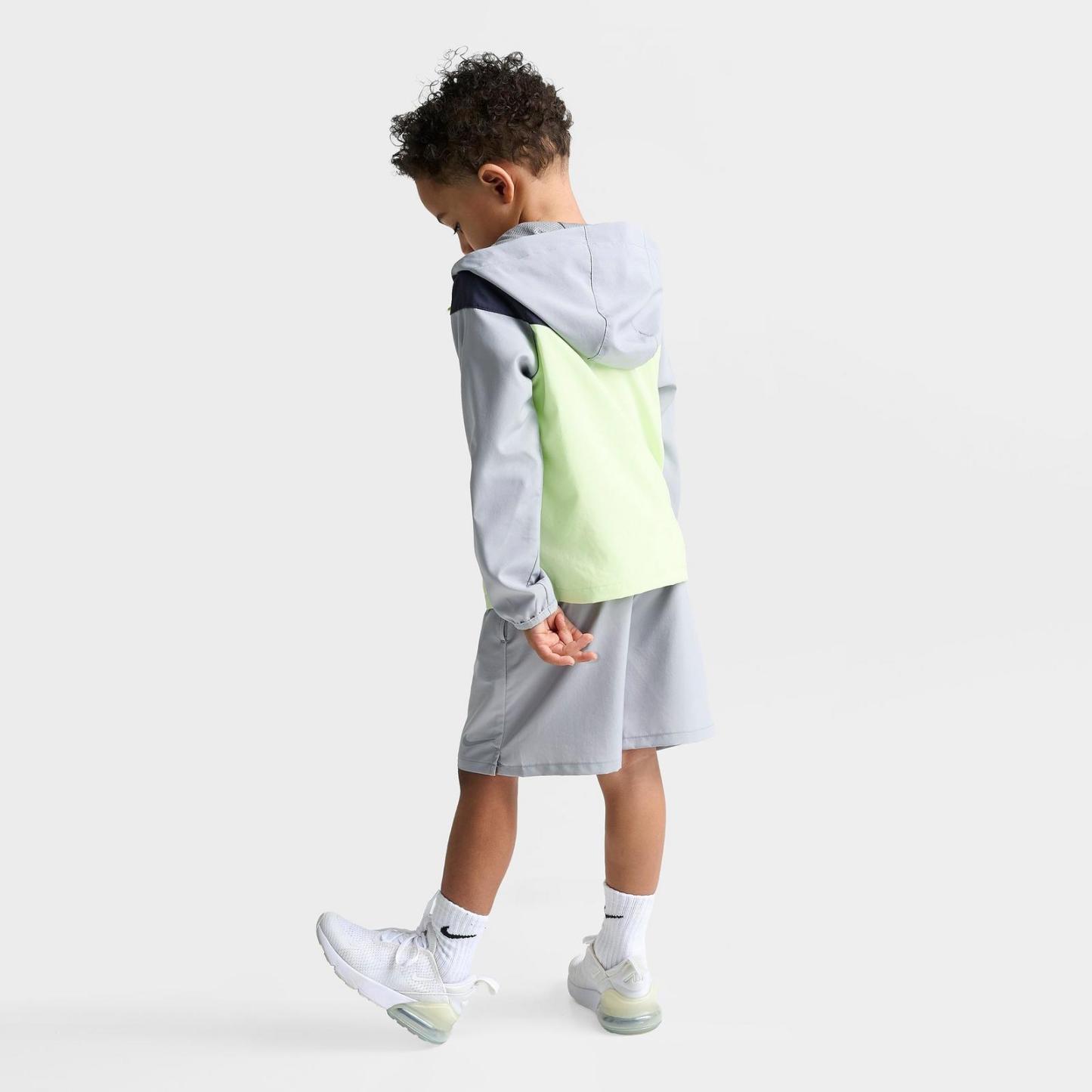 Kids' Toddler Nike Windrunner Jacket and Shorts Set - Light Smoke Grey/Volt