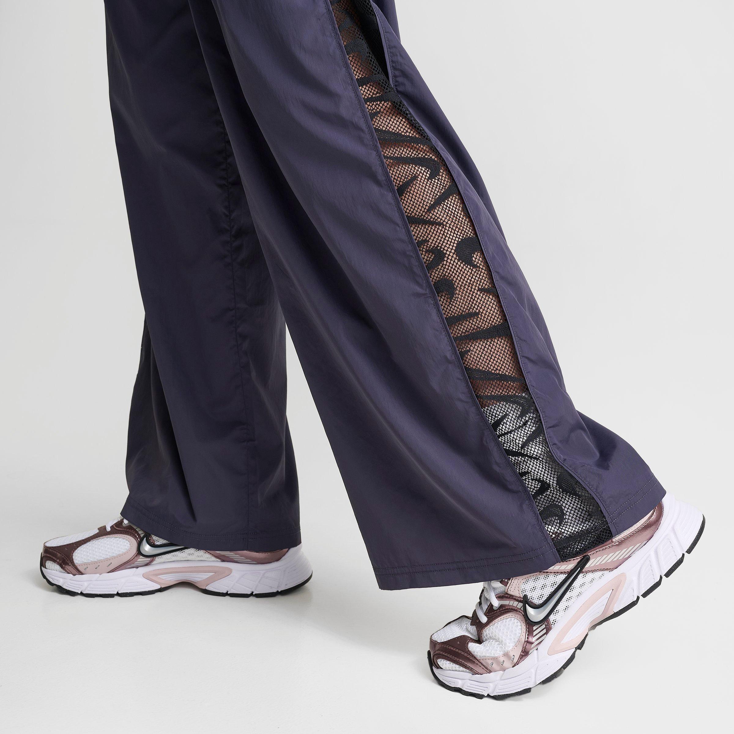 Women's Nithtke Sportswear Loose Mid-Rise Lace Track Pants - Gridiron/Black/White