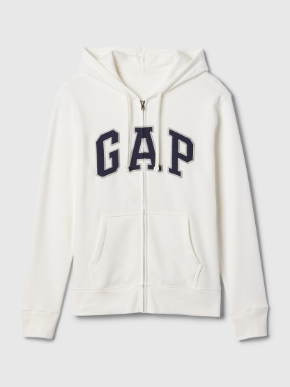 Adult VintageSoft Arch Logo Zip Hoodie - New off white