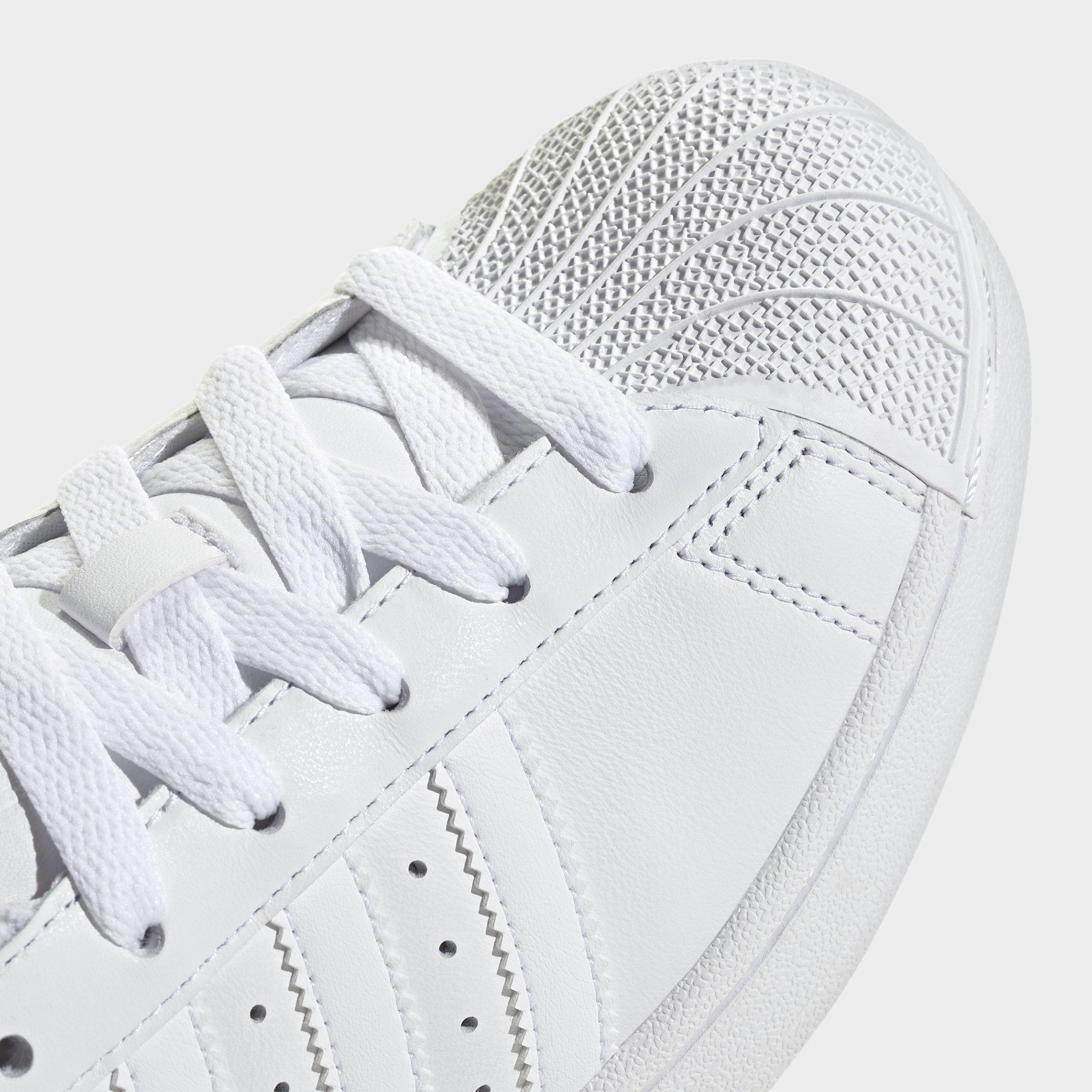 Women's adidas Originals Superstar II Casual Shoes - Cloud White/Cloud White/Core Black - Detail shot