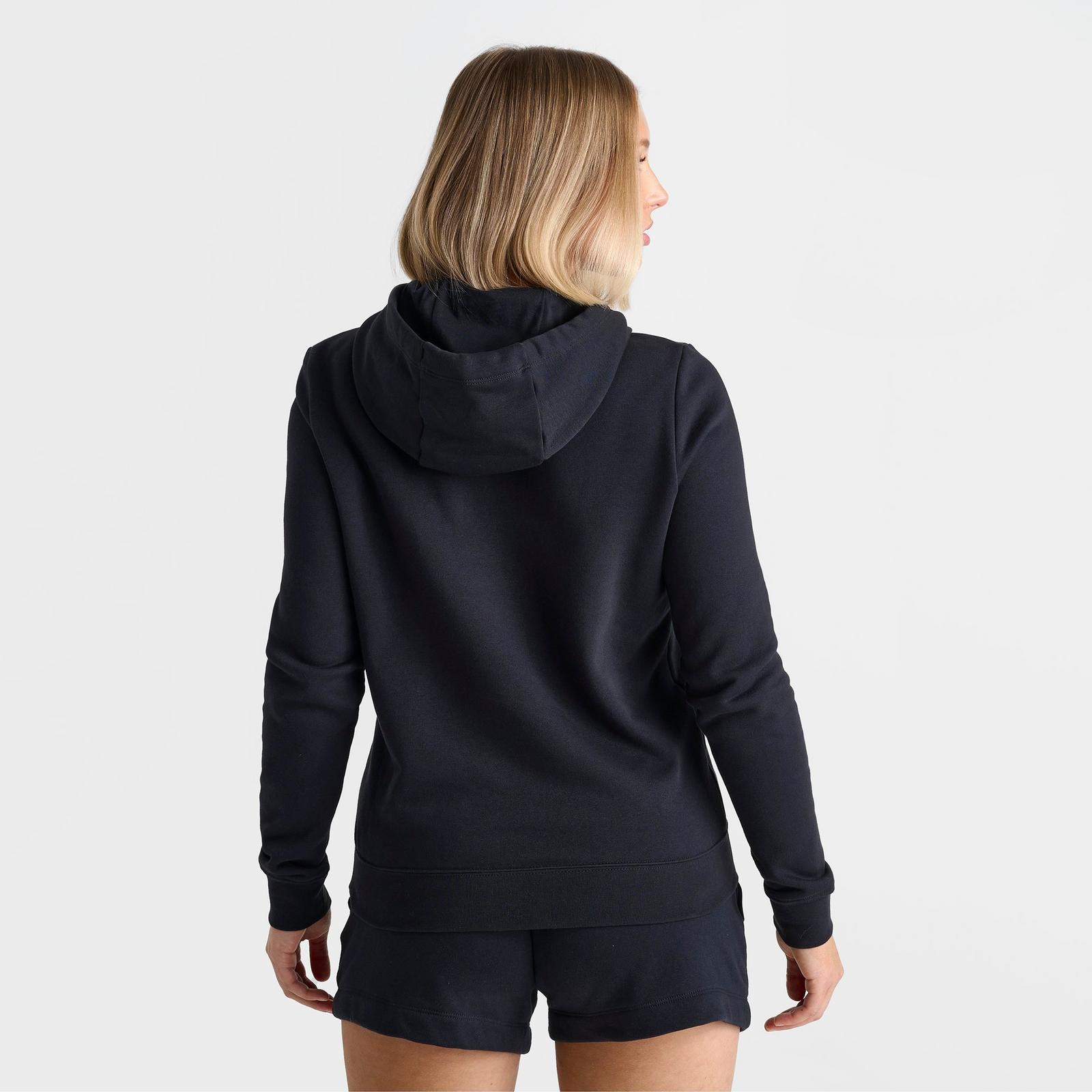 Women's Nike Sportswear Club Fleece Pullover Hoodie - Black/White