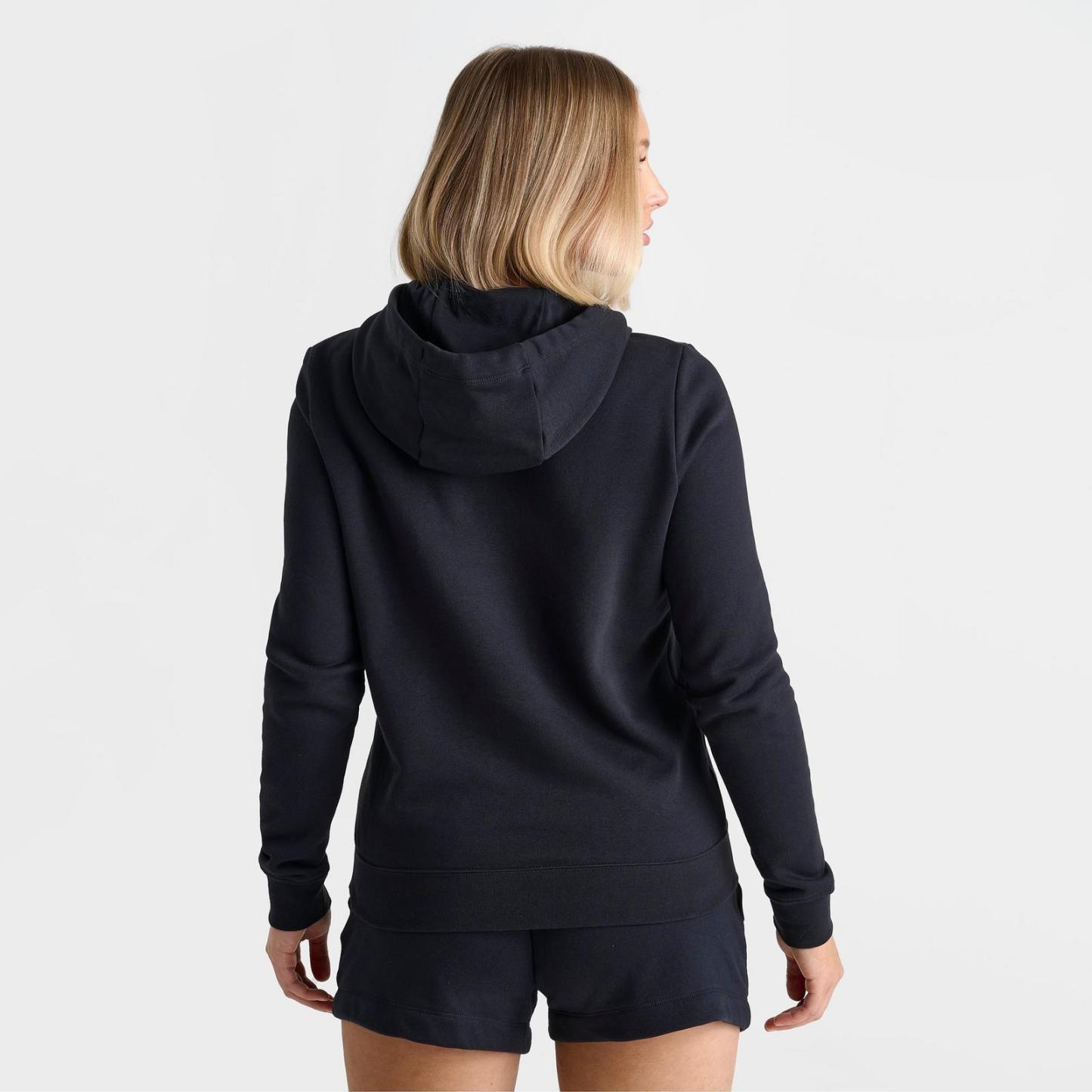 Women's Nike Sportswear Club Fleece Pullover Hoodie - Black/White