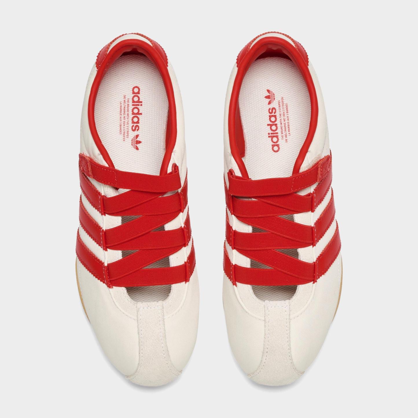 Women's adidas Originals Tokyo MJ Casual Shoes - Part 1 - Cream White/Red/Gold Metallic - Top view