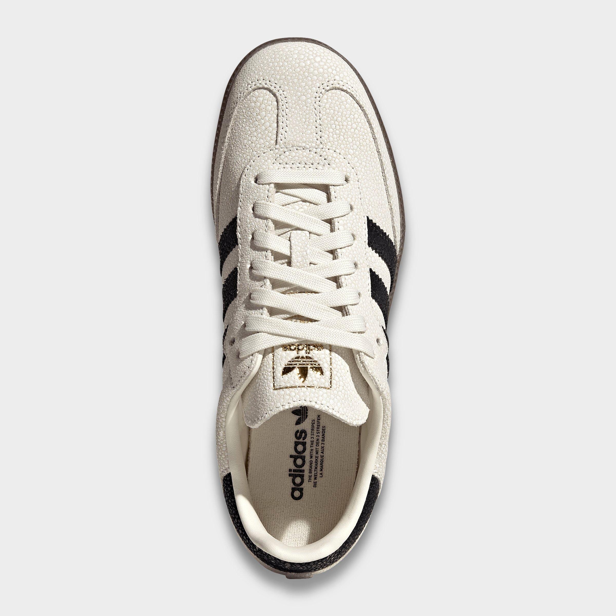 Women's adidas Originals Samba OG Casual Shoes - Part 2 - Cloud White/Core Black/Gum (KJ7435-100) - Top view
