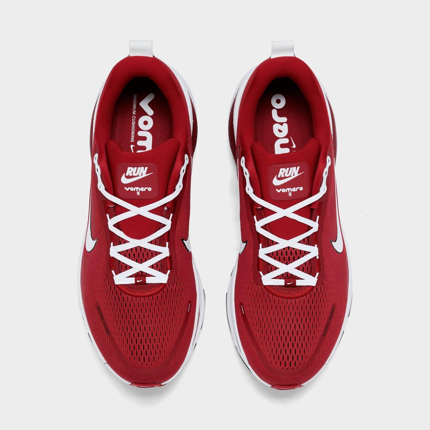 Men's Nithtke Vomero 18 Purdue Boilermakers Running Shoes - Part 1 - Team Crimson/White/Black (IQ6883-600) - Top view