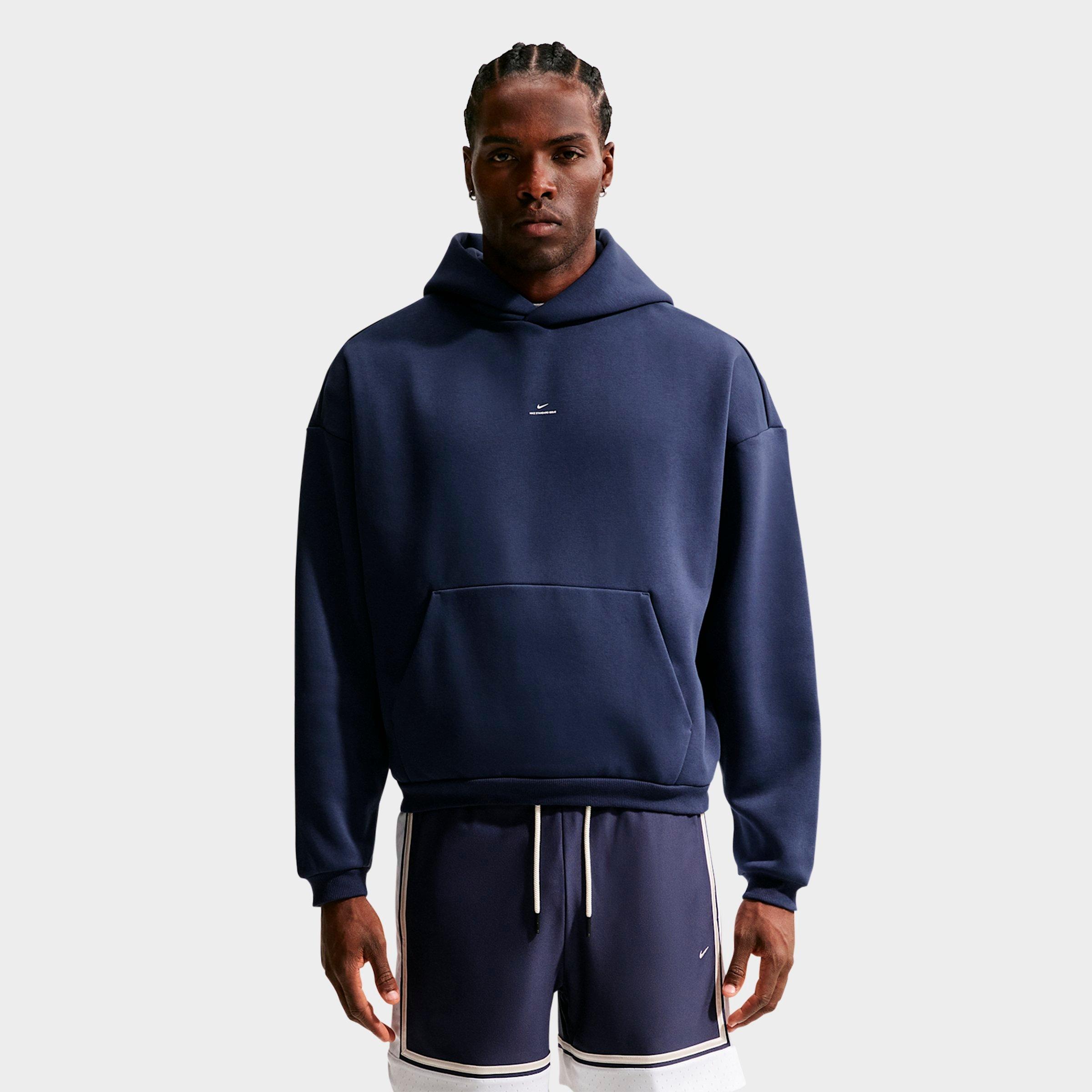 Men's Nithtke Standard Issue Therma-FIT Brushed Basketball Pullover Hoodie - Midnight Navy/Pale Ivory