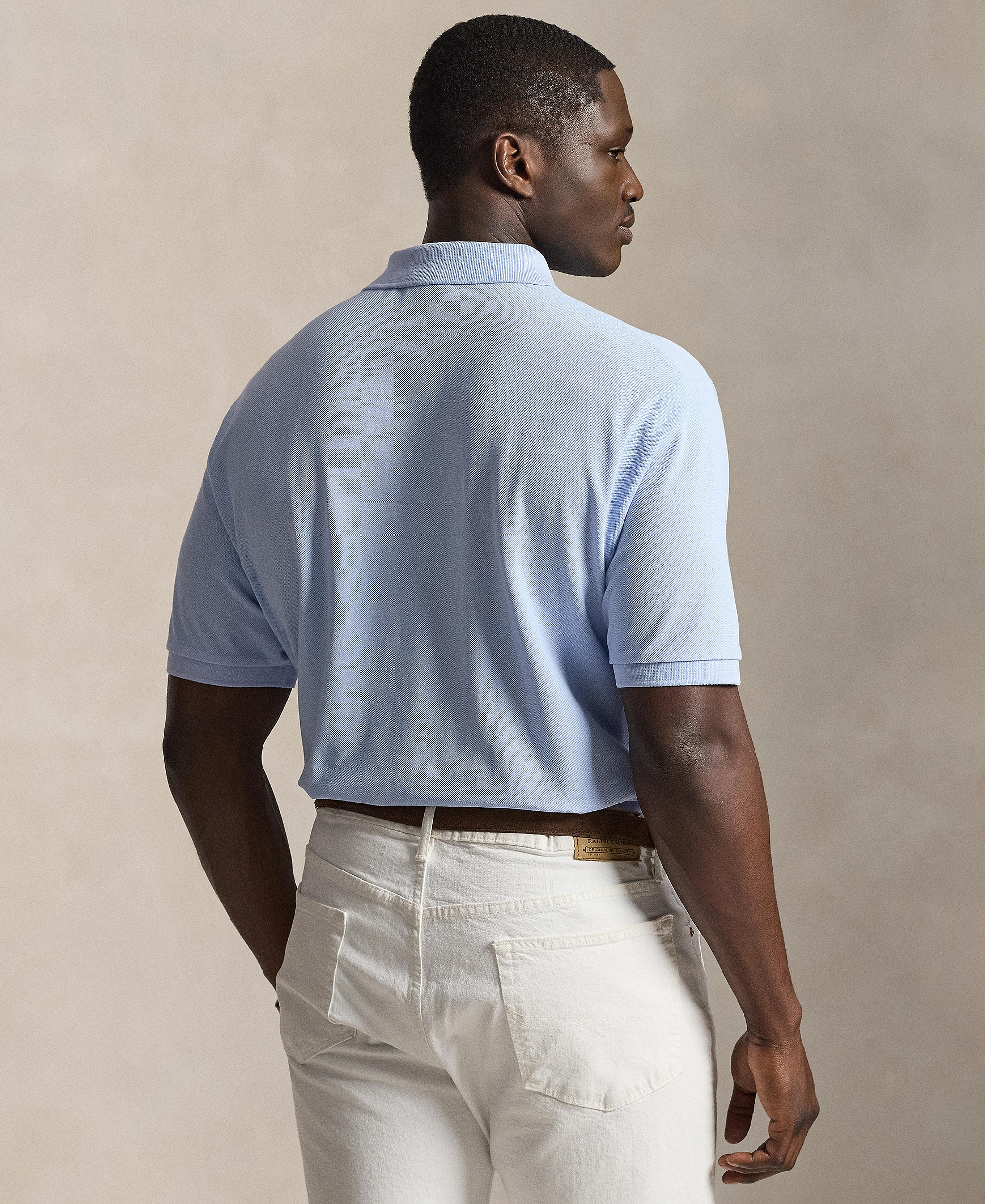 Polo Ralph Lauren Men's Big & Tall Cotton Short-Sleeve Polo Shirt - Pebble Blue/C3115