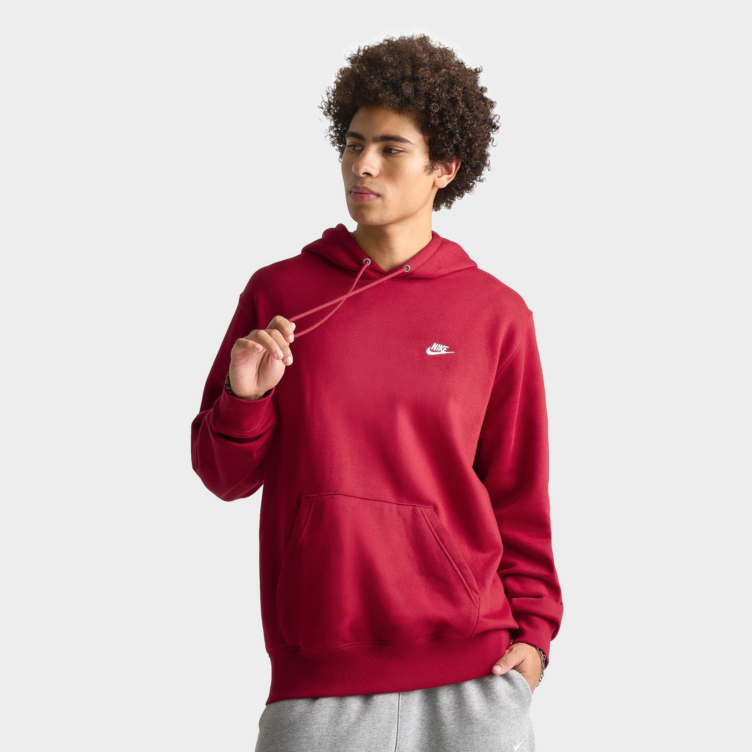 Men's Nithtke Club Fleece Premium Embroidered Pullover Hoodie - Part 1 - Tough Red/Tough Red/White