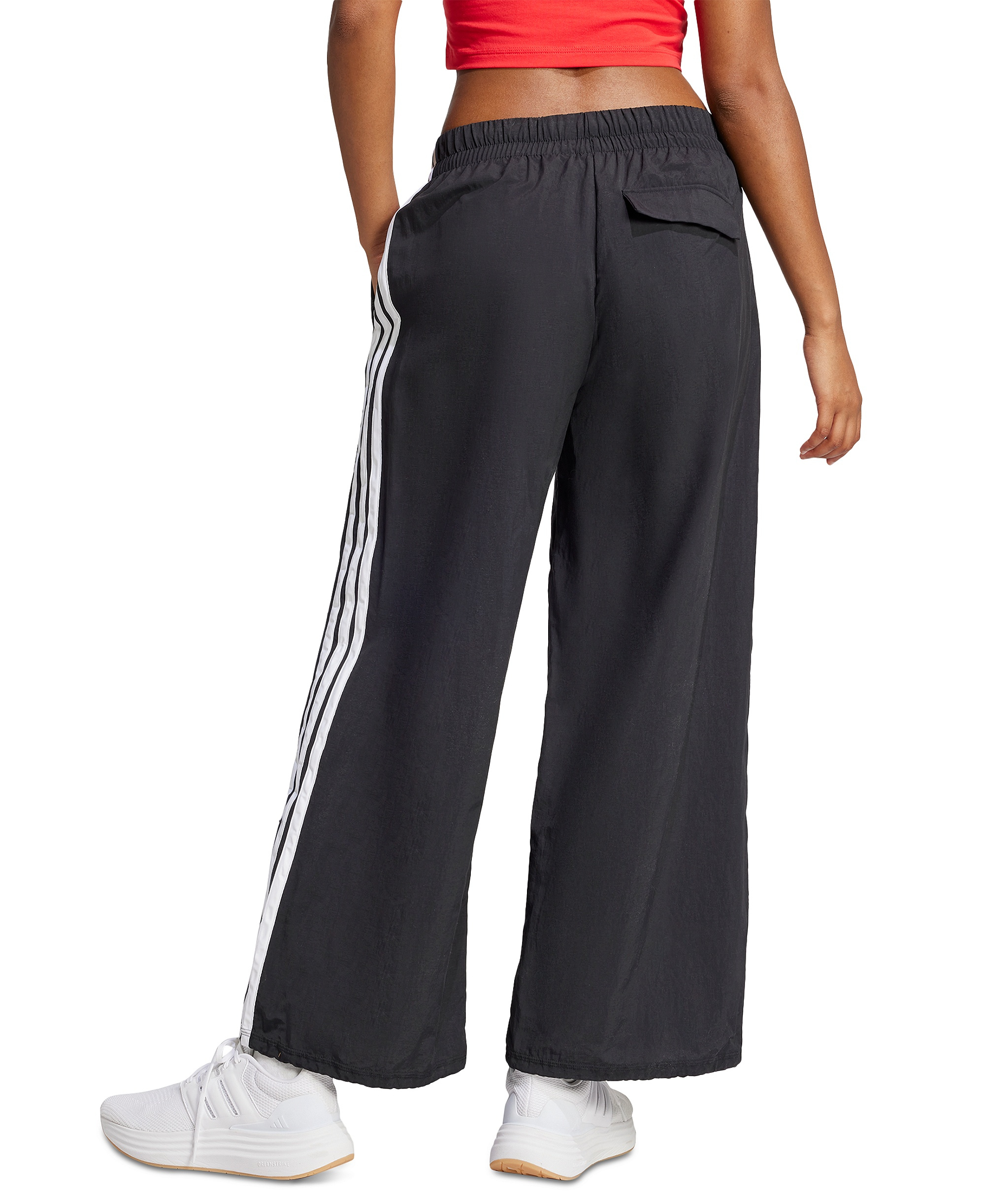 adidas Women's Three Stripe Parachute Pants - Black/White
