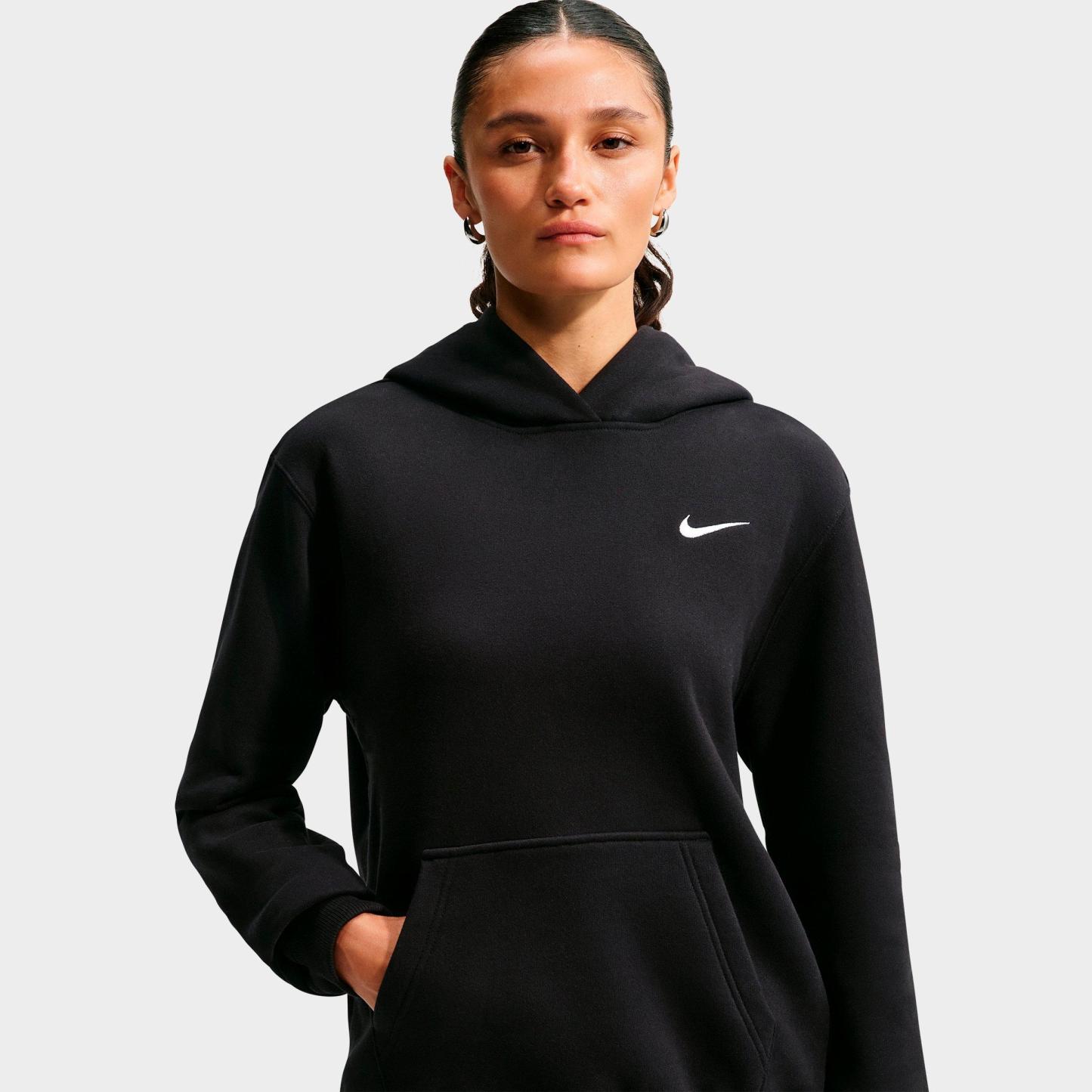 Women's Nithtke Studio Fleece Medium-Weight Pullover Hoodie - Total Black/Sail