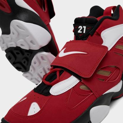 Men's Nike Air Diamond Turf 2 Casual Shoes - Fire Red/White/Black/Metallic Gold