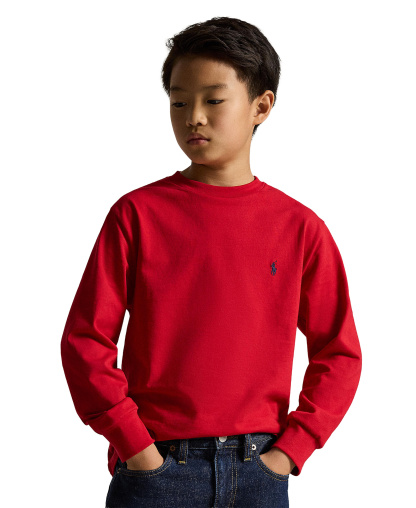 Polo Ralph Lauren Boys' 8-20 Cotton Jersey Long-Sleeve T-shirt - Rl2000 Red