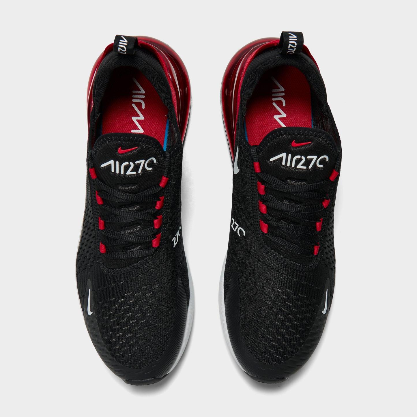 Men's Nithtke Air Max 270 Casual Shoes - Part 1 - Black/University Red/Anthracite/White - Top view
