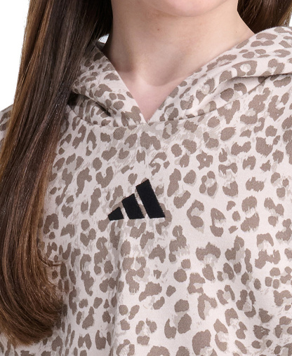 adidas Girls' 8-16 Long-Sleeve Heather Drop Shoulder Sweatshirt - Crystal Linen