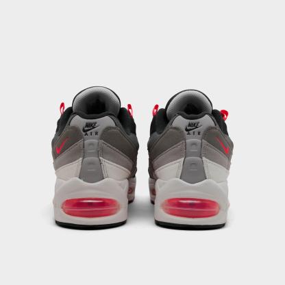 Big Kids' Nithtke Air Max 95 Big Bubble SE Casual Shoes - Anthracite/Solar Red/Light Graphite - Back view