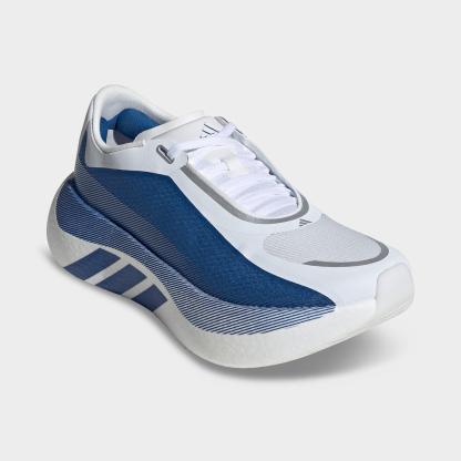 Women's adidas Hyperboost Edge Running Shoes - Part 2 - Cloud White/Eqt Blue/Zero Metallic - Both shoes facing left