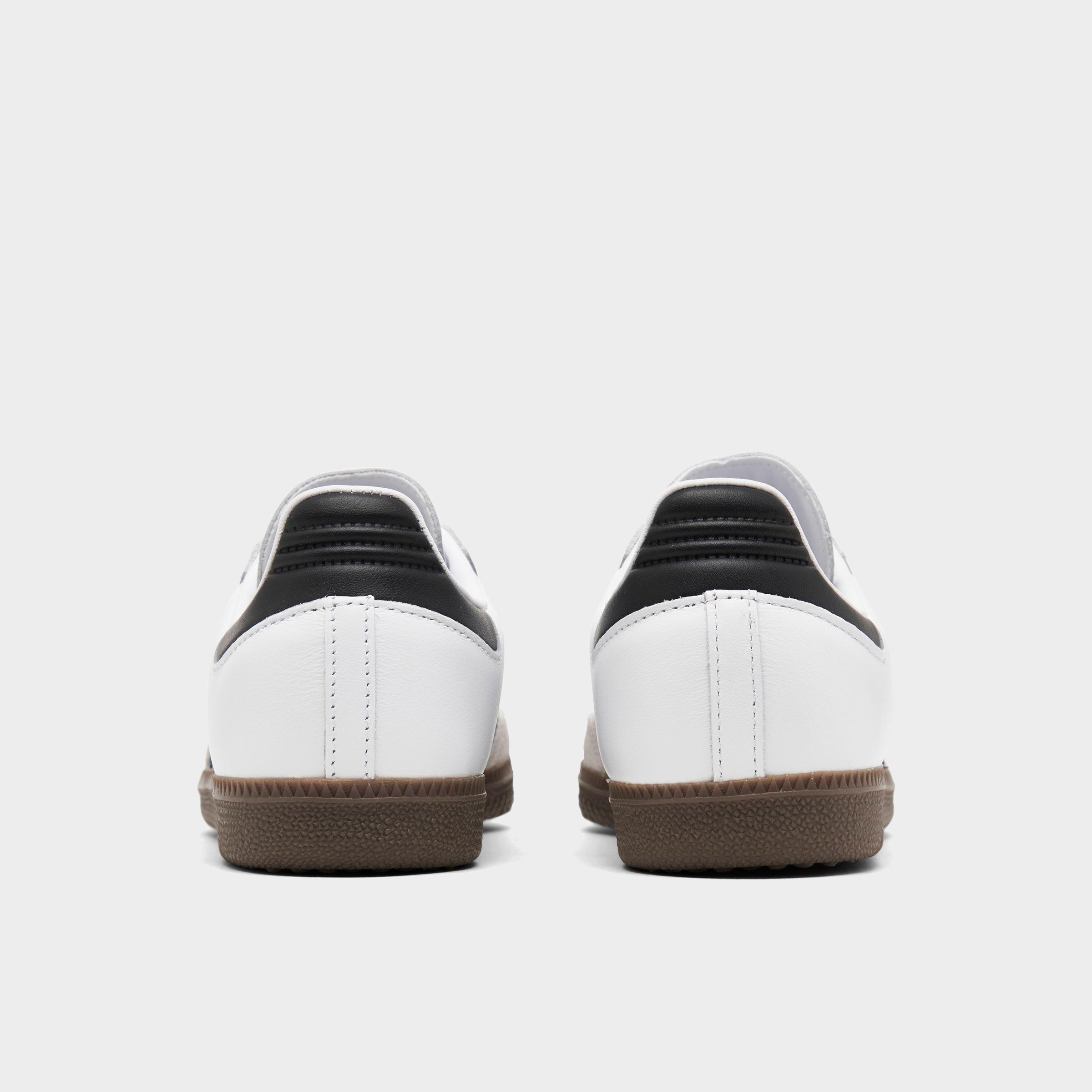 Big Kids' adidas Originals Samba OG Casual Shoes - Part 1 - Footwear White/Core Black/Gum - Back view