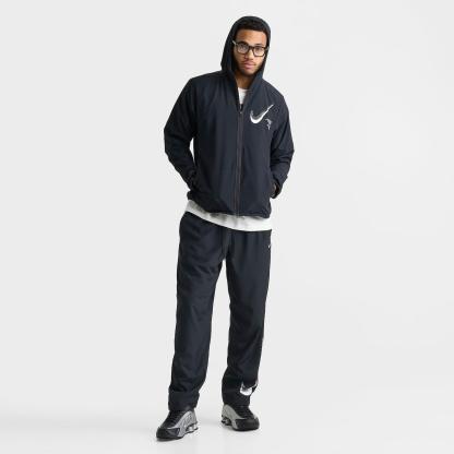 Men's Nike Dri-FIT Form Graphic Full-Zip Jacket - Black/Dark Smoke Grey