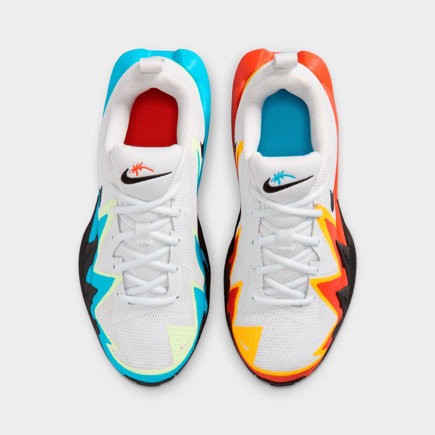 Big Kids' Nithtke S.T. Dynamite Basketball Shoes - Off White/Picante Red/Current Blue/Black - Top view