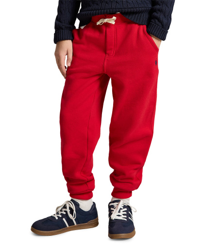 Polo Ralph Lauren Boys' 8-20 Cotton Fleece Drawstring Joggers - RL2000 Red