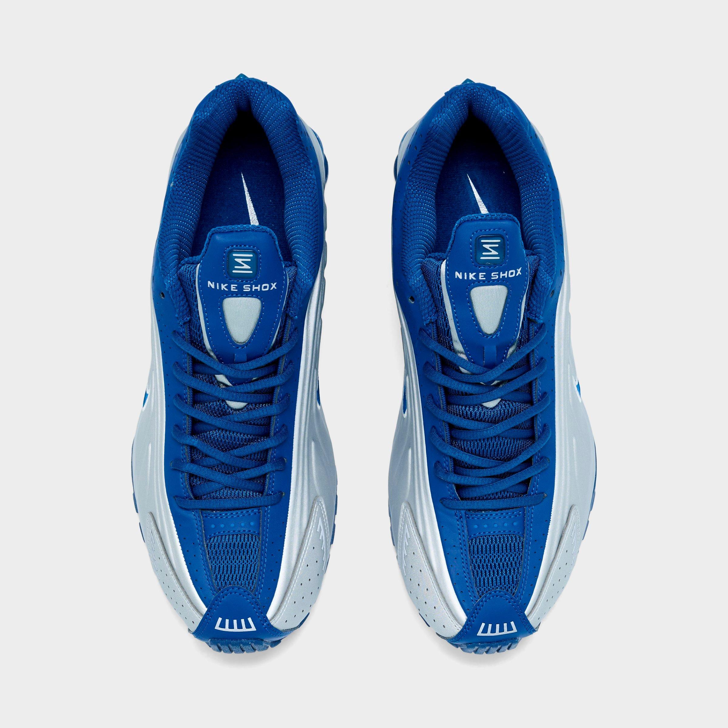 Men's Nithtke Shox R4 Casual Shoes - Court Blue/White/Metallic Silver - Top view