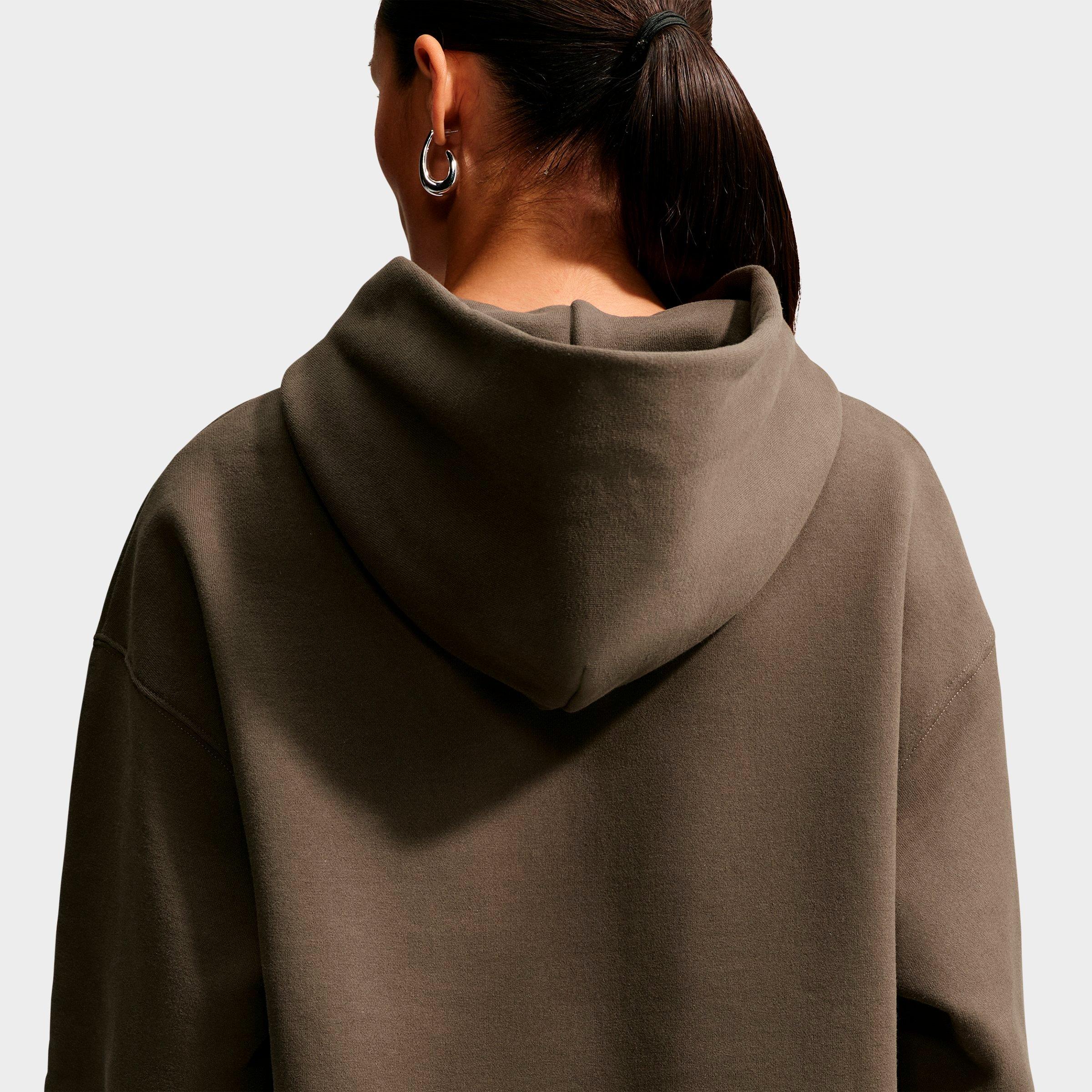 Women's Nithtke Studio Fleece Medium-Weight Camo Oversized Pullover Hoodie - Dark Hazel/Sail