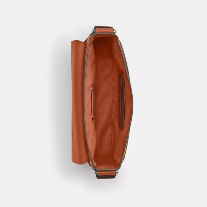 Jack Small Flap Crossbody Bag - Silver/Amber Brown - view 3