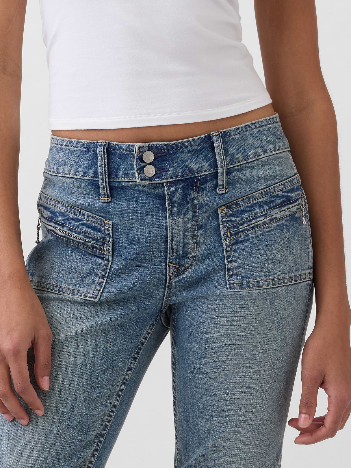 Low Rise Long & Lean Jeans - Medium indigo