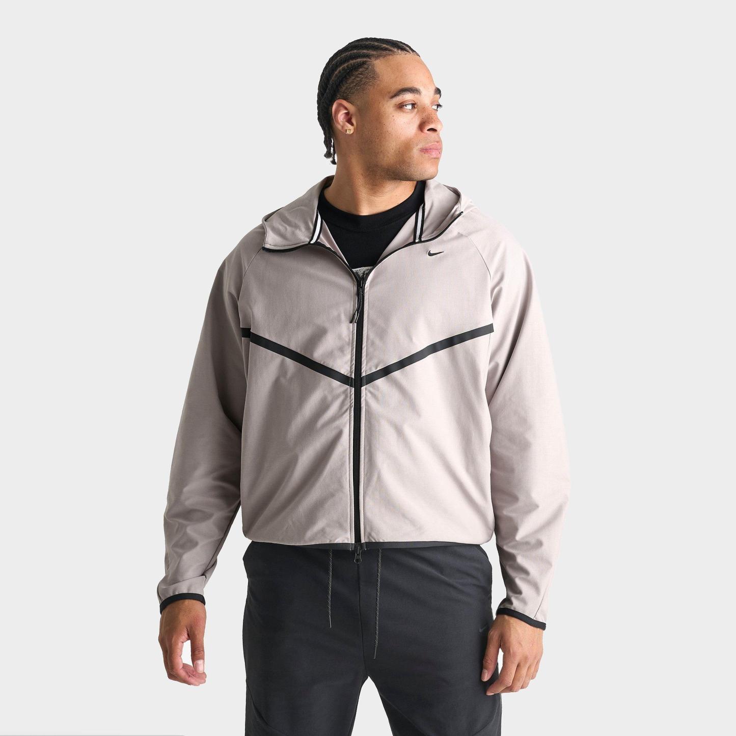 Men's Nithtke Tech Shori Knit Full-Zip Windbreaker Jacket - College Grey/Black