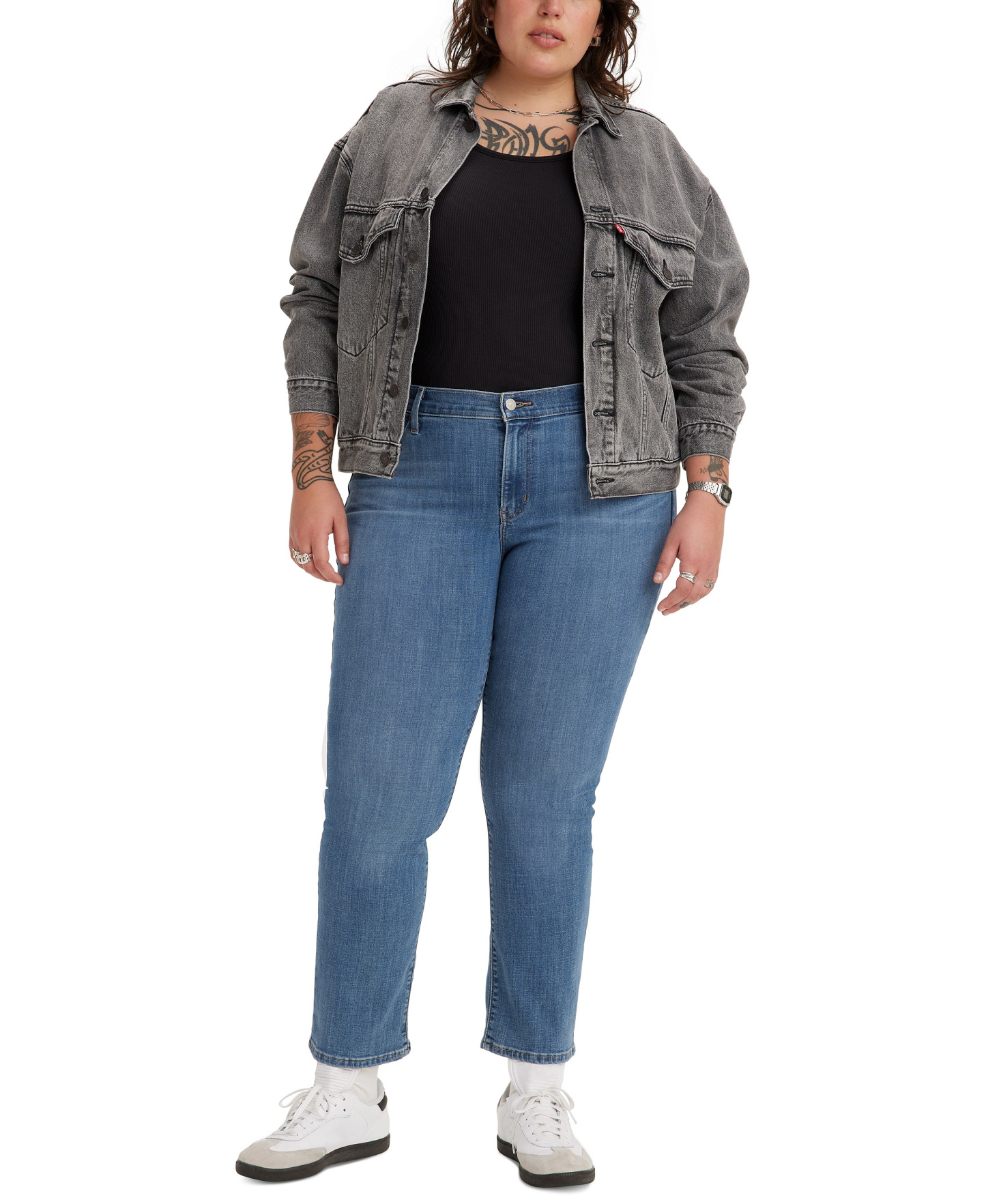 Levi's Trendy Plus Size Classic Straight Leg Jeans - Lapis Speed