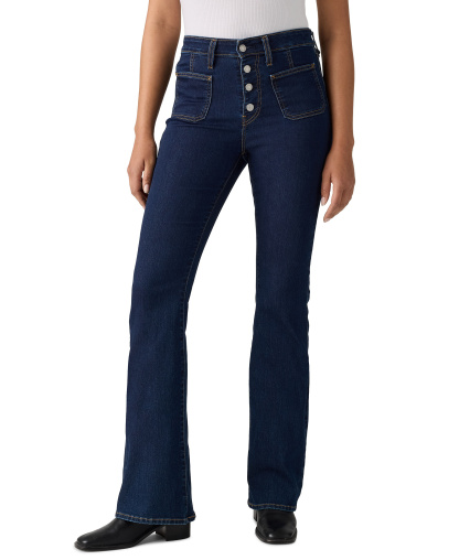 Levi's Women's 726 Patch Pocket High-Rise Slim-Fit Flare Jeans - Outside The Screen
