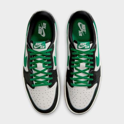 Men's Air Jordan Retro 1 Low OG Casual Shoes - Phantom/Pine Green/Black - view 5