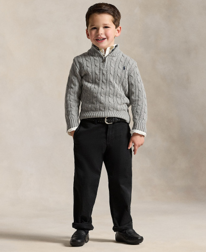Polo Ralph Lauren Boys' 2-7 Straight-Fit Twill Pant - Polo Black
