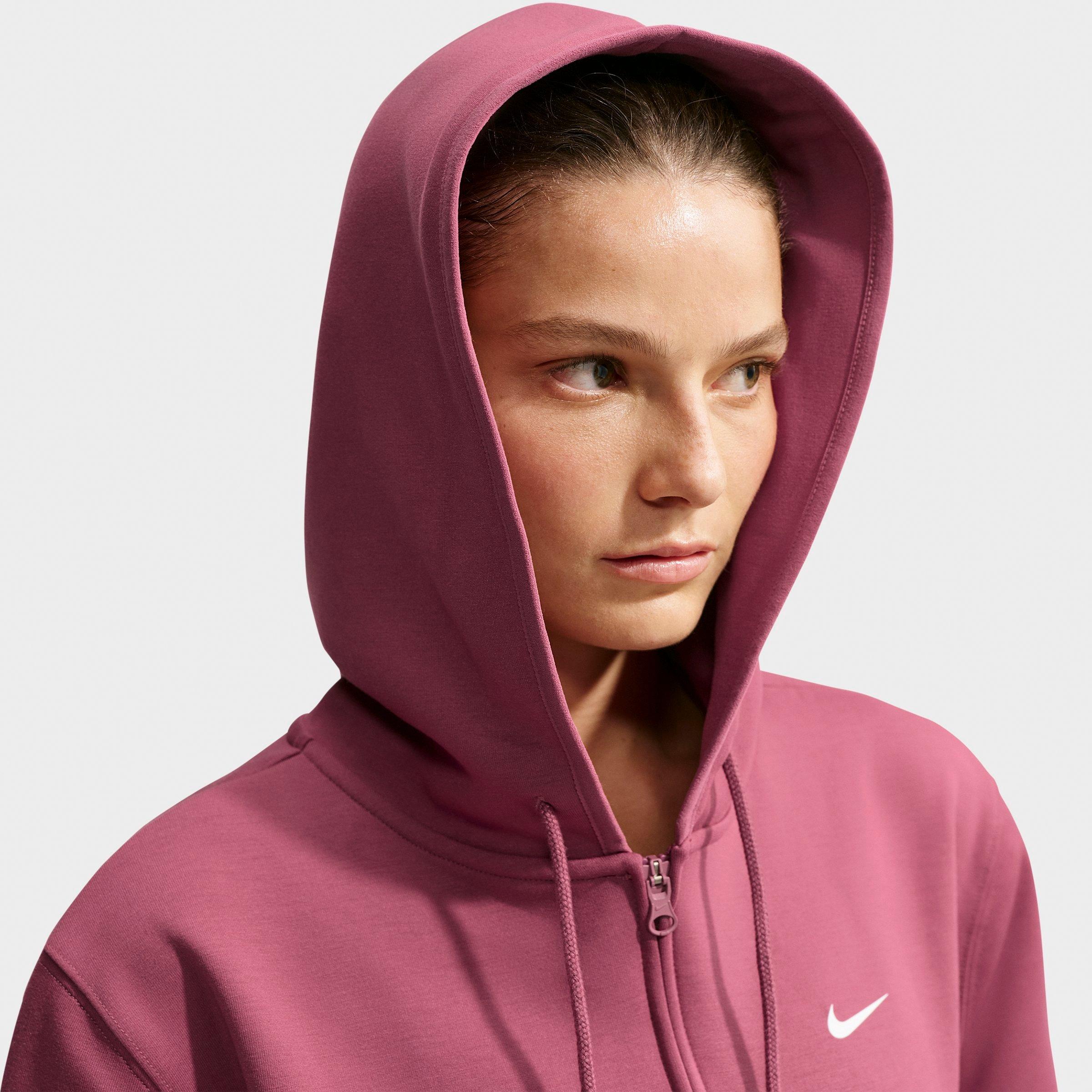Women's Nithtke Studio Fleece Sport Dri-FIT Full-Zip Hoodie - Pink Smoke/White