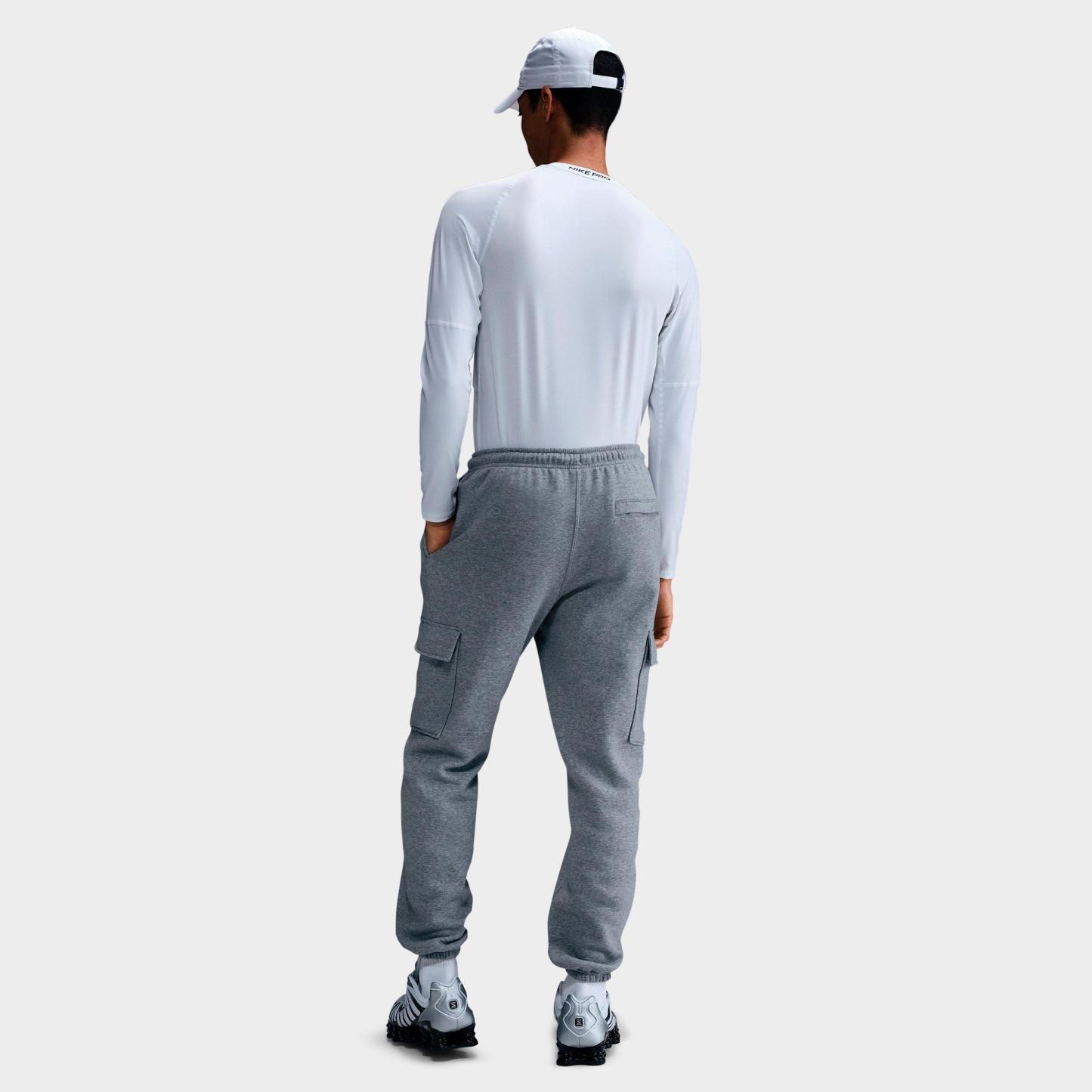 Men's Nithtke Club Fleece Cargo Jogger Pants - Dark Grey Heather/Light Smoke Grey/White