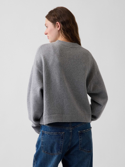 CashSoft Oversized Chunky Cardigan - Heather grey