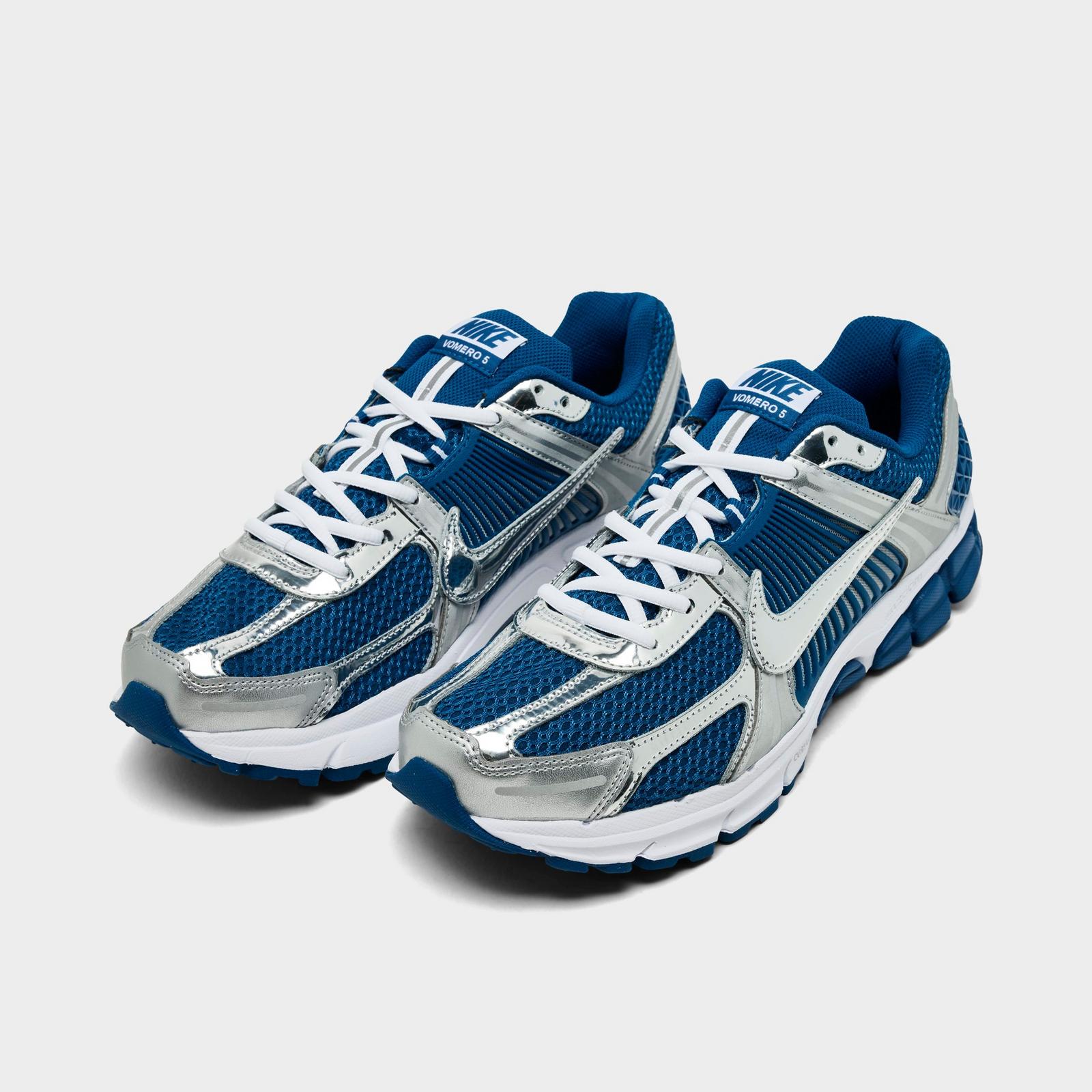 Men's Nike Zoom Vomero 5 Casual Shoes - Court Blue/White/Metallic Silver