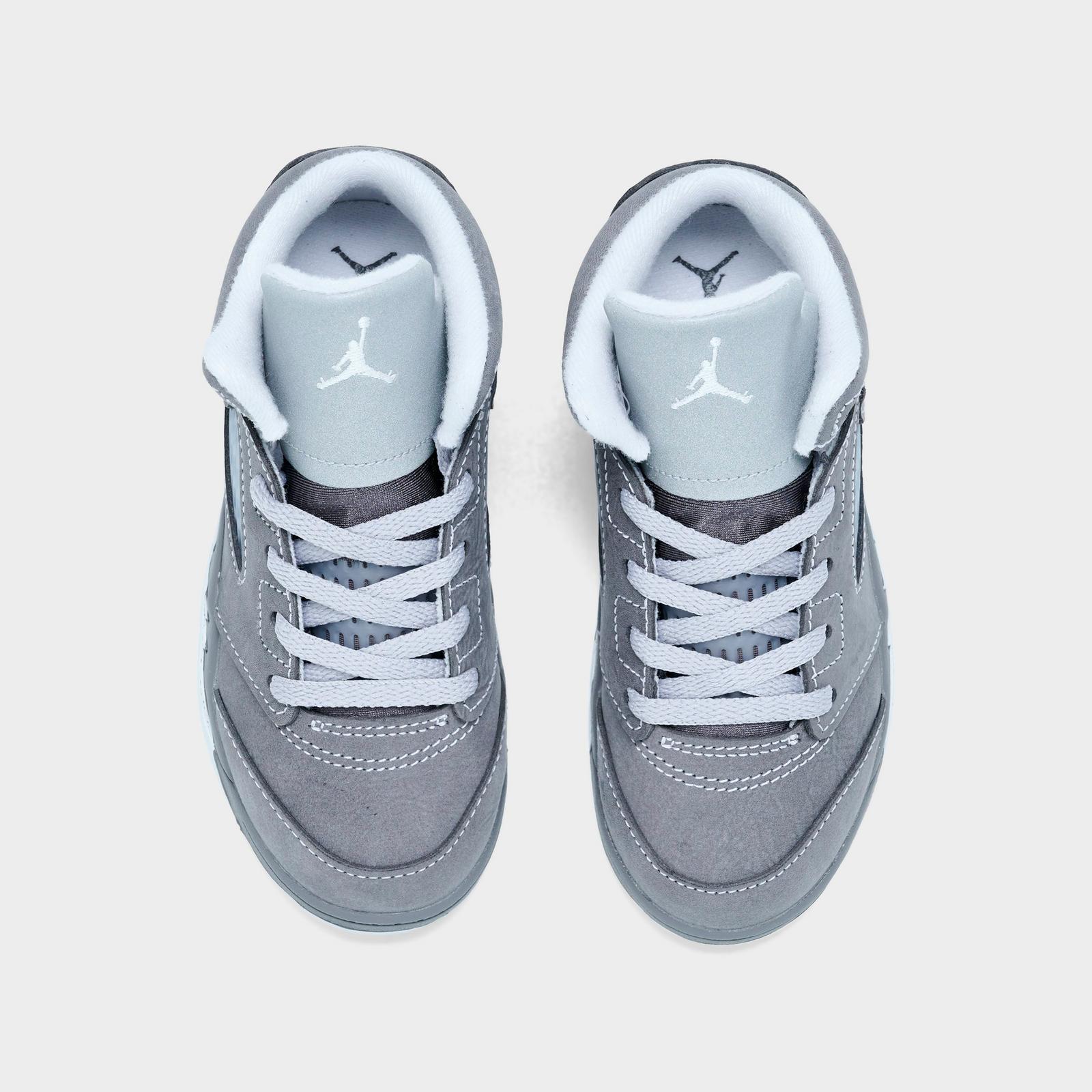 Kids' Toddler Air Jordan Retro 5 Basketball Shoes - Light Graphite/White/Wolf Grey - view 5