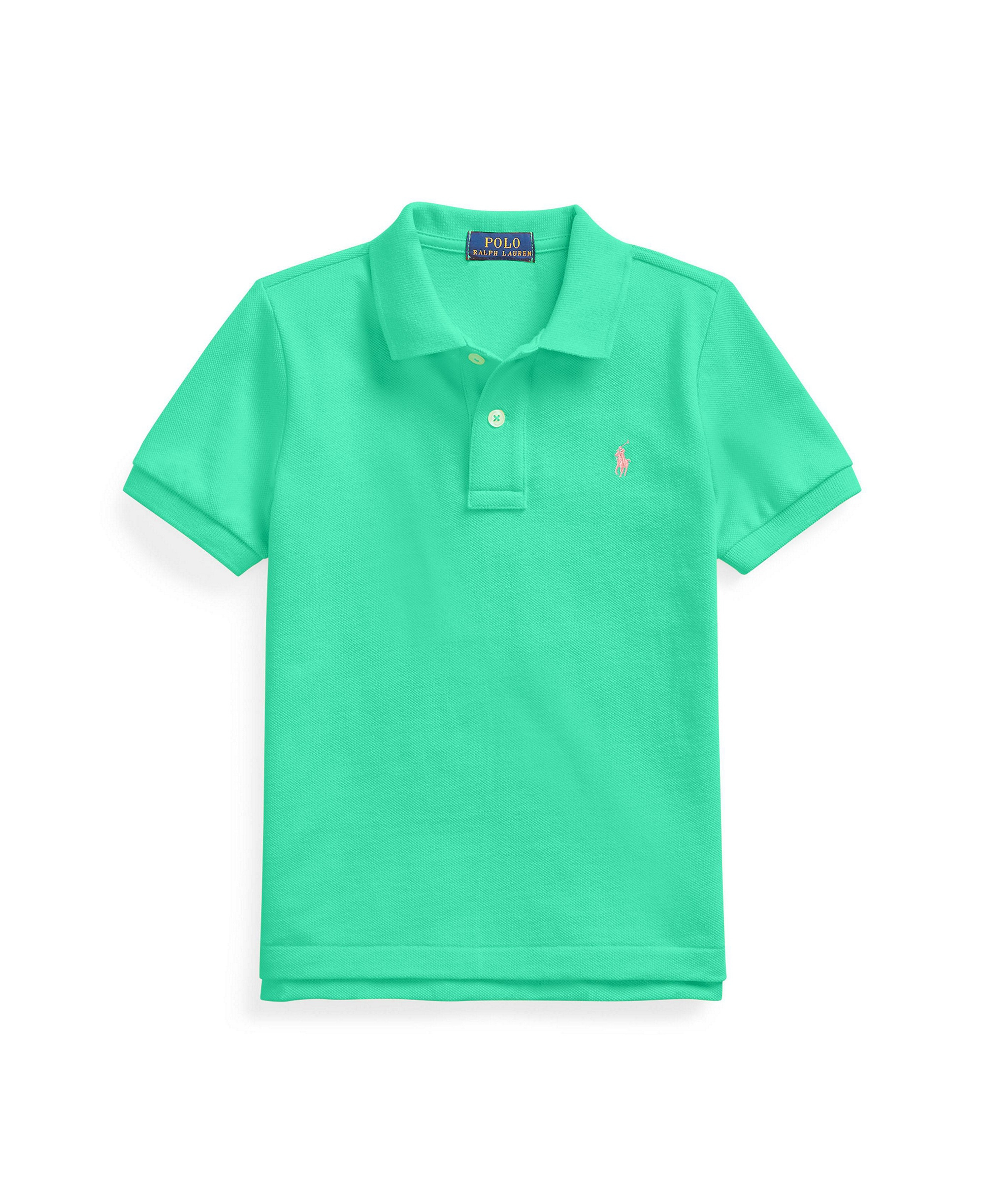 Polo Ralph Lauren Boys' 2T-7 Cotton Mesh Polo Shirt - Sunset Green