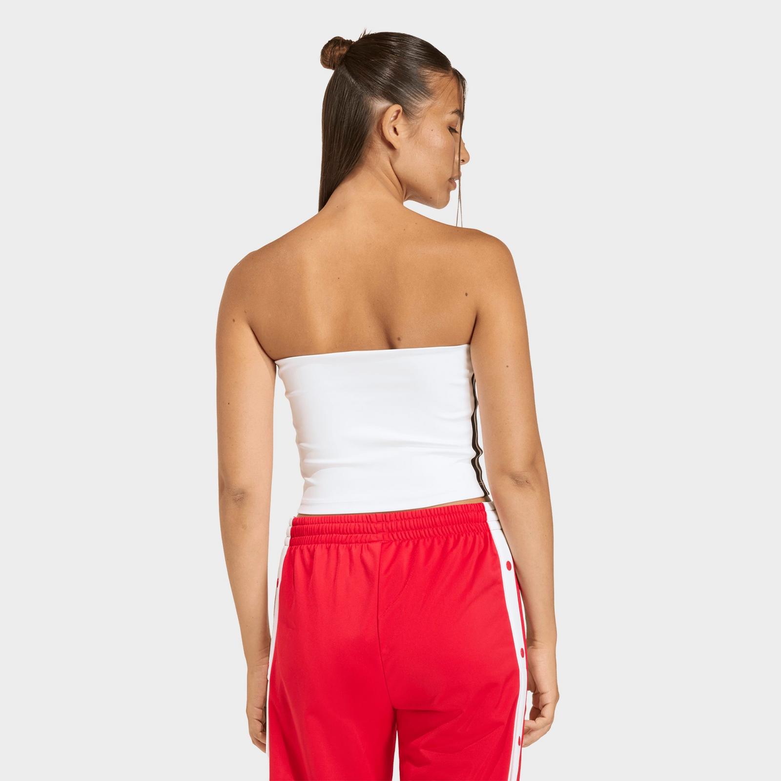 Women's adidas Originals adicolor 3-Stripes Tube Top - White/Black - view 3