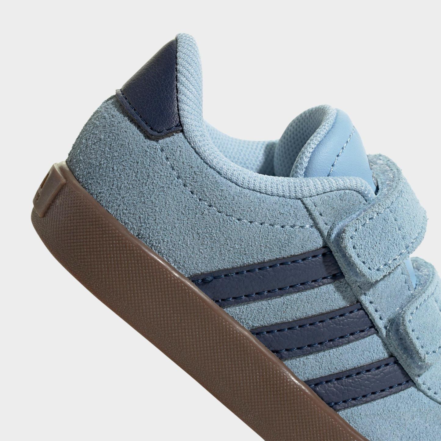 Kids' Toddler adidas VL Court 3.0 Hook-And-Loop Casual Shoes - Clear Sky/Night Indigo/Gum - Detail shot