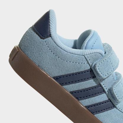 Kids' Toddler adidas VL Court 3.0 Hook-And-Loop Casual Shoes - Clear Sky/Night Indigo/Gum - Detail shot