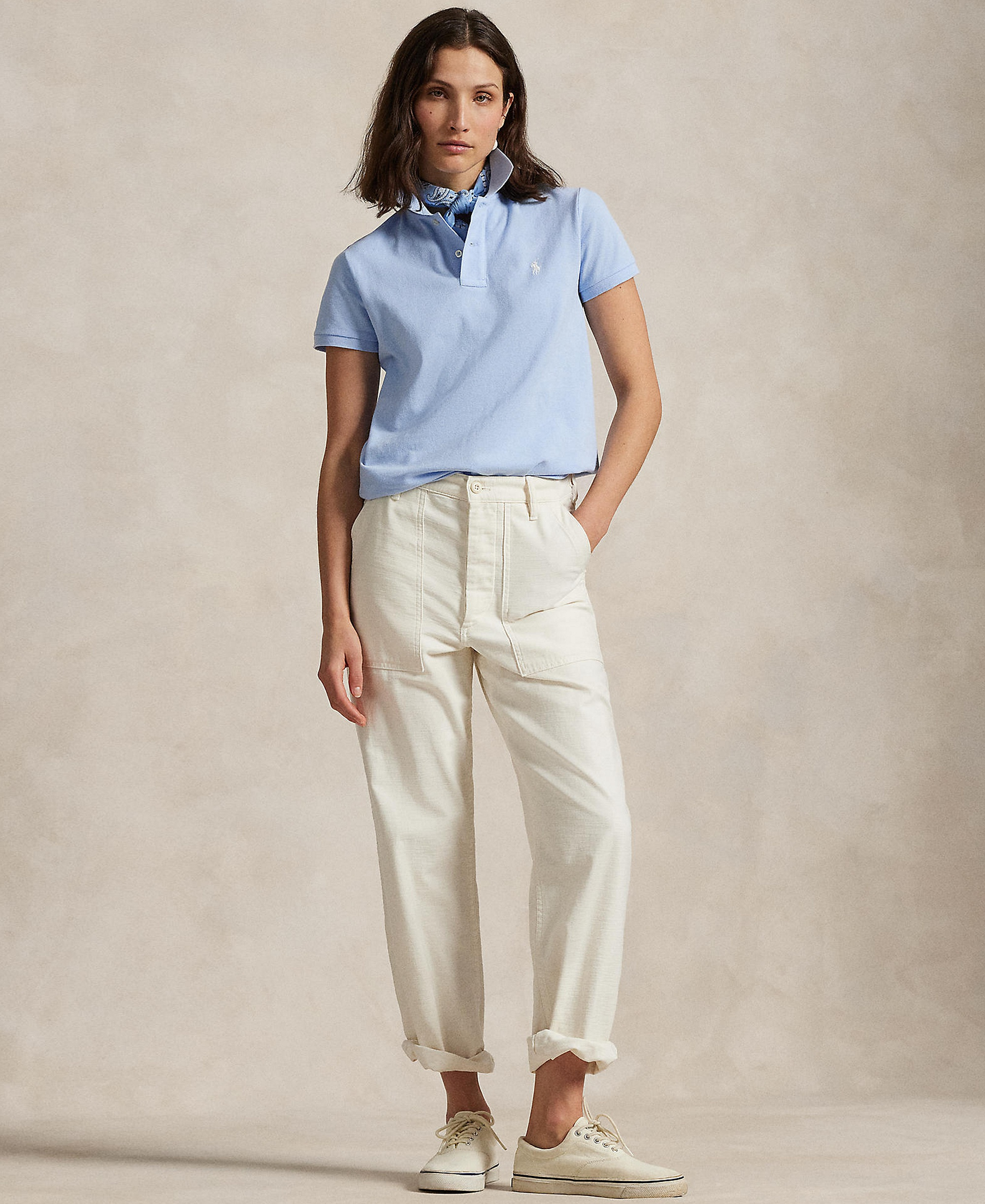 Polo Ralph Lauren Women's Classic-Fit Mesh Polo Shirt - Office Blue
