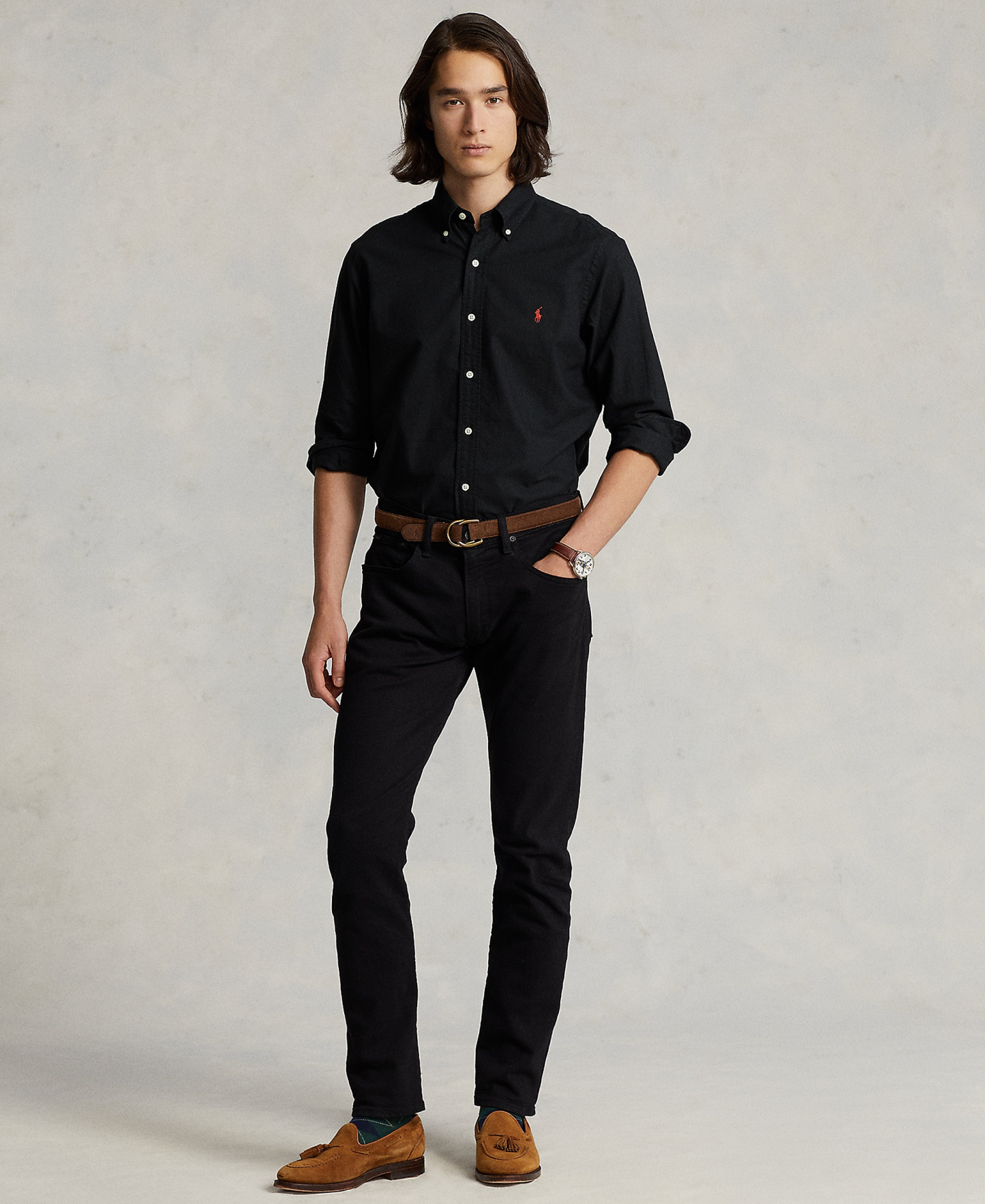 Polo Ralph Lauren Men's Garment-Dyed Oxford Shirt - Polo Black