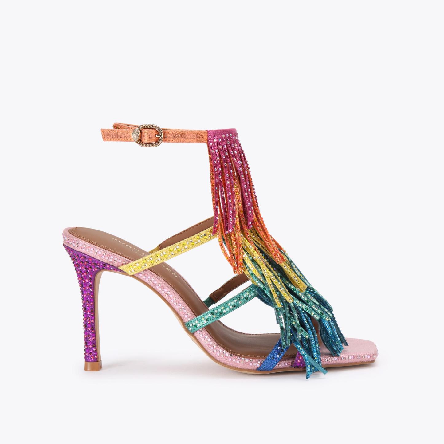 Kurt Geiger London Fringe Sandal 90 - Multi Colored